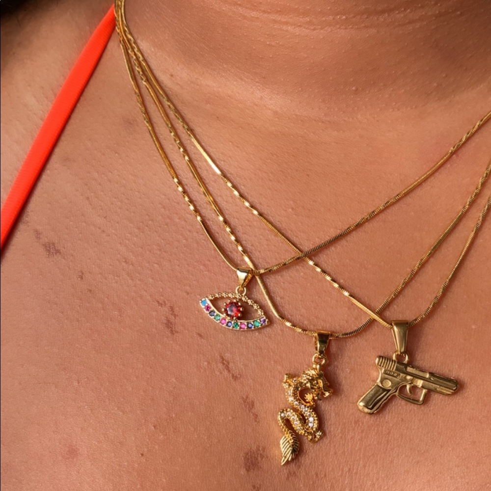 Gold Lucky Dragon Necklace